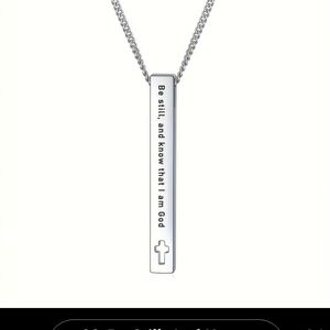 SCRIPTURE Bar NECKLACE Be still And Know I Am God